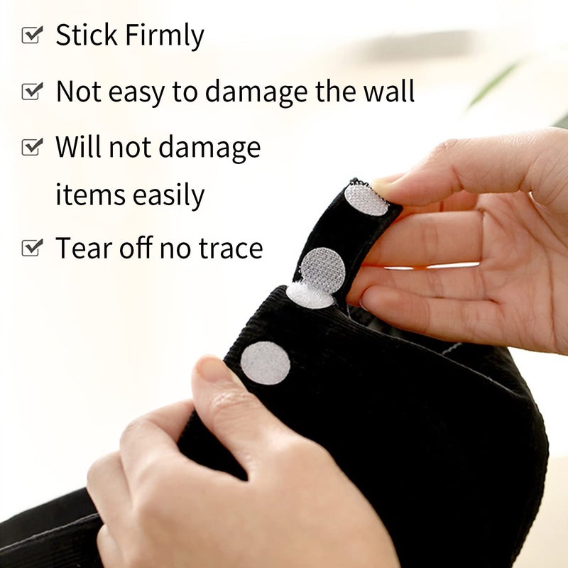 JIURUN Self Adhesive Dots White 0.39",0.59",0.78", Strong Adhesive Sticky Round Nylon Tapes, Hook & Loop Dots for Arts and Crafts School Classroom Home,Office - Image 3